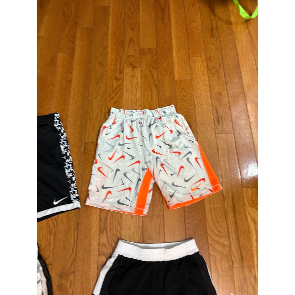 Nike Dri-FIT Boys Basketball Shorts Bundle 4pk Black White Orange Graphic Size L - Picture 4 of 8